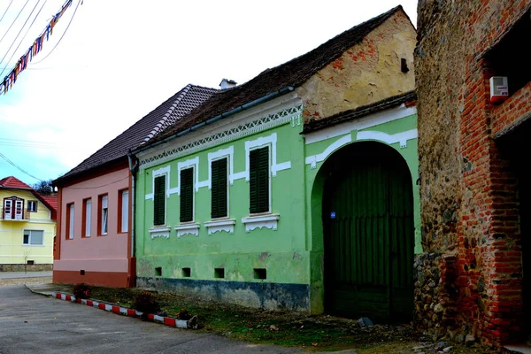 Jenis Lanskap Pedesaan Dan Rumah Petani Garbova Transylvania Rumania Pemukiman — Stok Foto