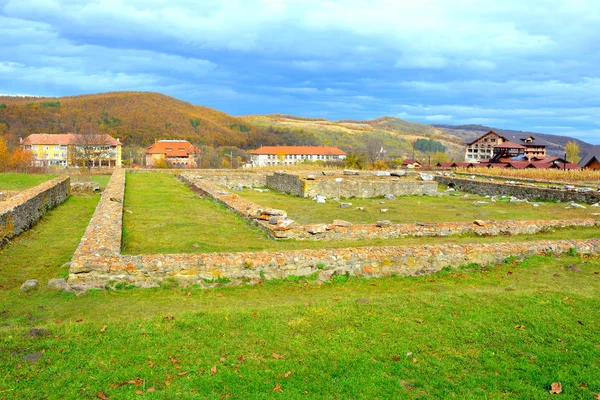 Romjai Régi Római Erőd Sarmisegetusa Regia Románia 2000 Évvel Ezelőtt — Stock Fotó