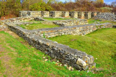 Ruins of the old roman fortress in Sarmisegetusa Regia, Romania, two thousand  years ago clipart