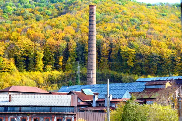 Oravita Anina Banat Transilvanya Daki Eski Maden Treninin Manzarası Sonbahar — Stok fotoğraf