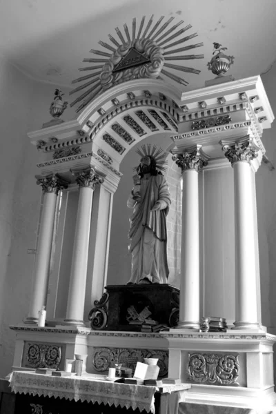 Dentro Igreja Fortificado Medieval Saxão Igreja Evangélica Aldeia Alma Vii — Fotografia de Stock