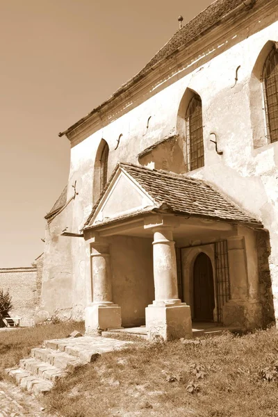 Versterkte Middeleeuwse Saksische Evangelische Kerk Het Dorp Alma Vii Almen — Stockfoto