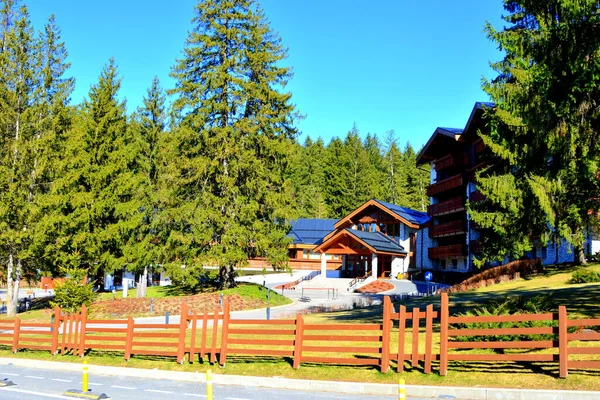 Winter Toeristische Station Poiana Brasov Van Brasov Een Stad Gelegen — Stockfoto