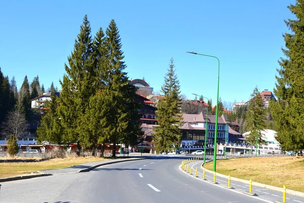 Zimní Turistické Stanice Poiana Brasov Brasov Město Nachází Transylvánii Rumunsko — Stock fotografie