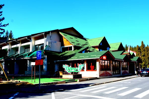 Winter Toeristische Station Poiana Brasov Van Brasov Een Stad Gelegen — Stockfoto