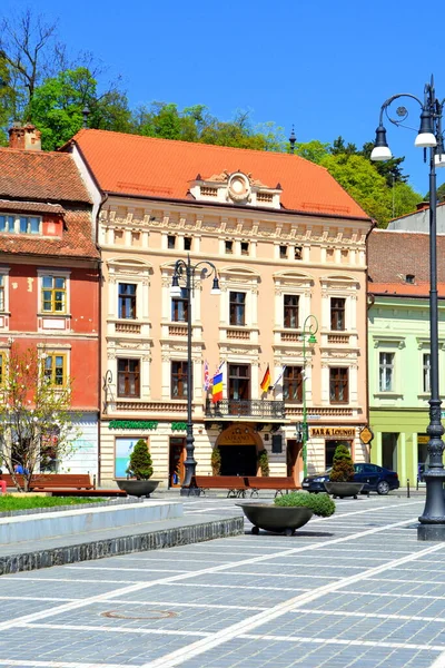 Covid时间 布拉索夫市的典型城市景观 布拉索夫市位于罗马尼亚中部的特兰西瓦尼亚市 — 图库照片