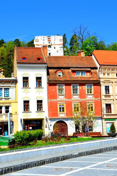 Covid Time 都市の典型的な都市景観ブラゾフ トランシルヴァニアに位置する町 ルーマニア 国の中心部に — ストック写真