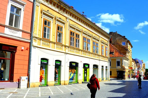 Covid Time Typical Urban Landscape City Brasov Town Situated Transylvania — Stock Photo, Image