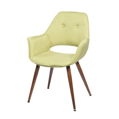 Yeşil sandalye izole beyaz arka plan