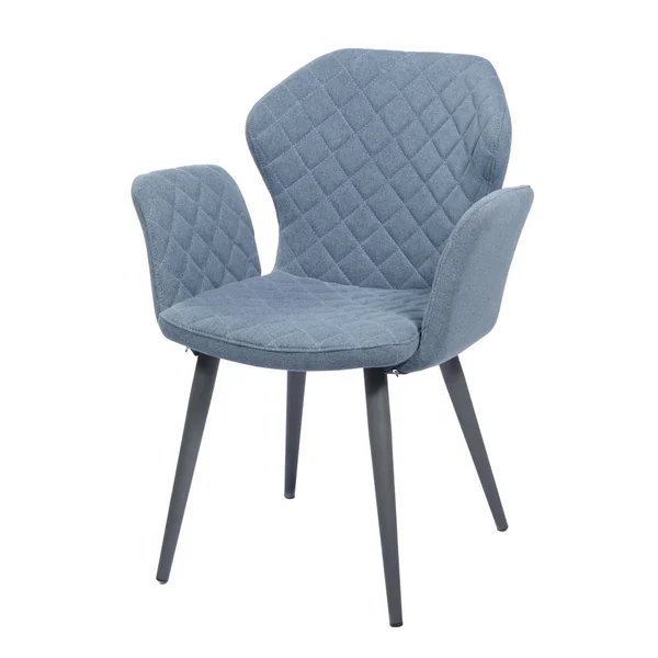 Sedia blu isolata su sfondo bianco — Foto Stock