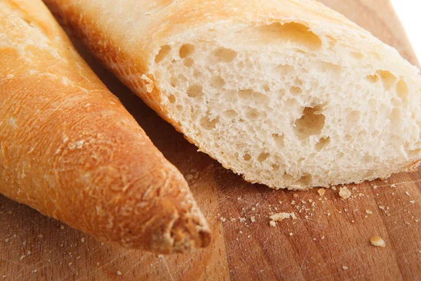 Italian bread on white plate