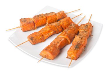 Taze çiğ ton balığı steaks.isolated beyaz arka plan, yukarıdaki görünümünden, yakın çekim