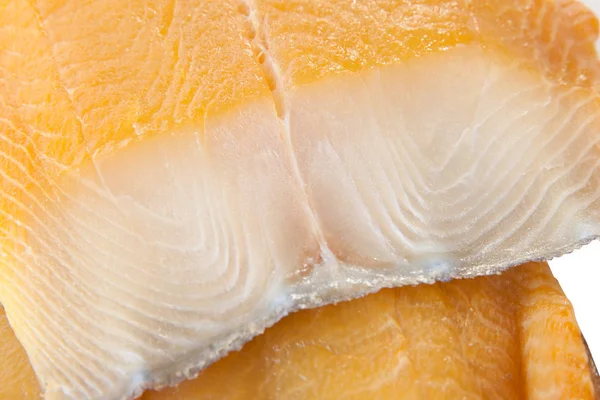 Filetes frescos de atún crudo. Aislados sobre fondo blanco, vista desde arriba, primer plano — Foto de Stock