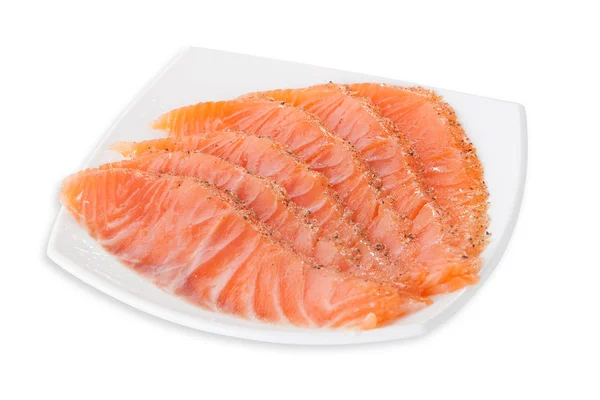 Färsk rå tonfisk steaks.isolated på vit bakgrund, vy från ovan, närbild — Stockfoto