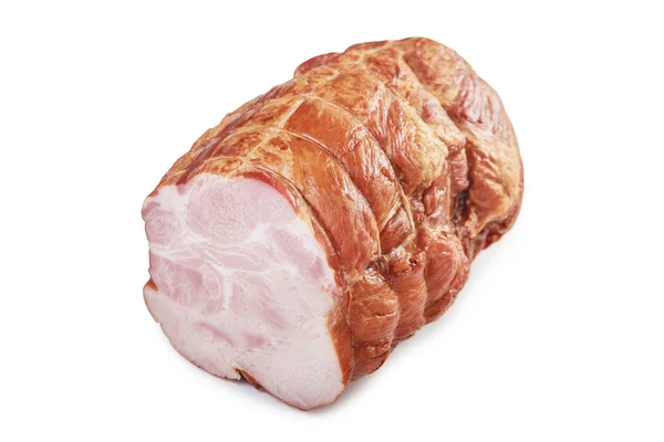 Rauw Varkensvlees Worst Weißwurst Witte Achtergrond Bovenaanzicht — Stockfoto