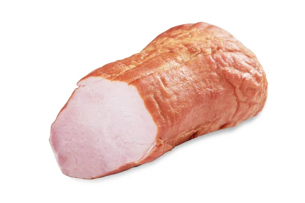 Sosis Babi Mentah Weisswurst Pada Latar Belakang Putih Tampilan Atas — Stok Foto