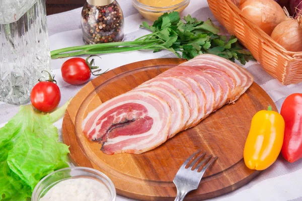 Carne Cârnați Set Carne Proaspătă Preparată Carne Vită Porc Untură — Fotografie, imagine de stoc
