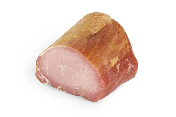 Fleisch und Wurst auf weißem Hintergrund — Stockfoto
