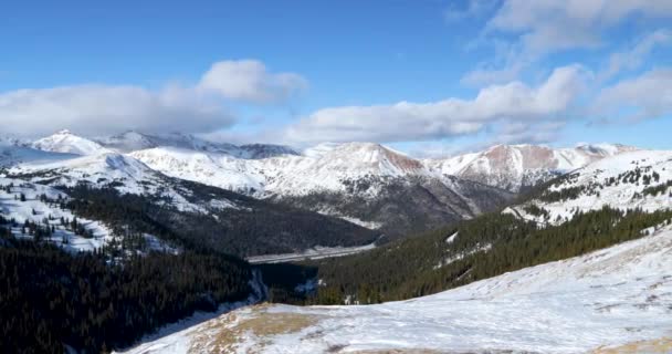 Een Prachtige Panoramische Opname Van Bergen Loveland Pass Gebied Van — Stockvideo