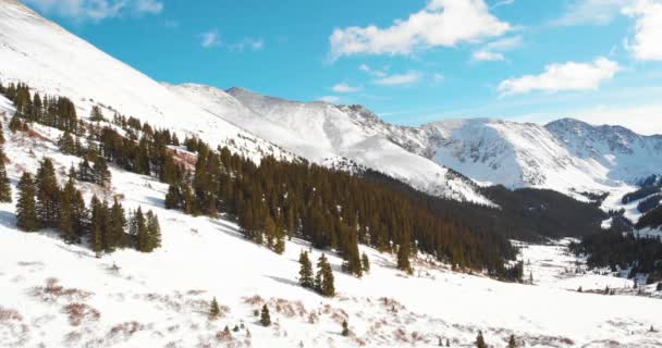 コロラド州のラブランド パス地域の山々の美しいパノラマ写真 — ストック動画