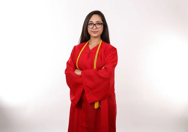 Recent Female Graduate Poses Portrait — Stock Photo, Image