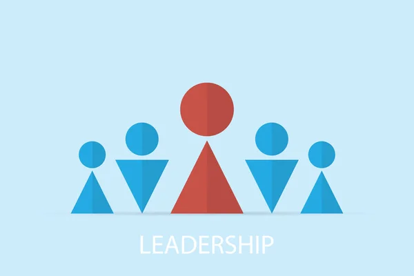 işadamı, liderlik ve iş kavramı kırmızı ve mavi sembolü