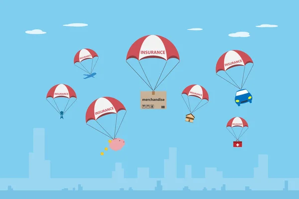 sigorta paraşüt, sigorta ve iş kavramı