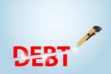 kesici bıçak kesim borç word, mali ve iş kavramı