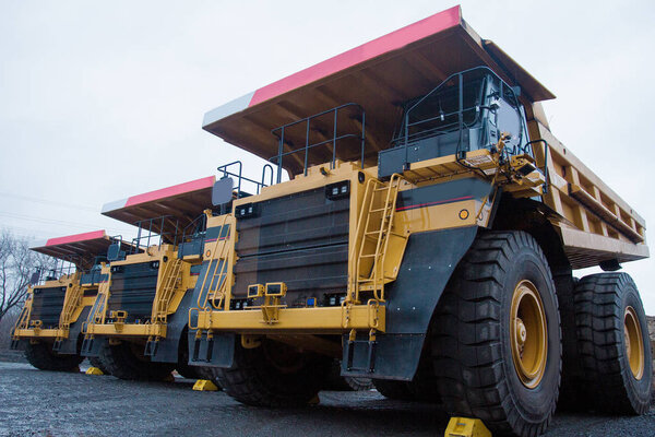 Dumpers on the construction site.