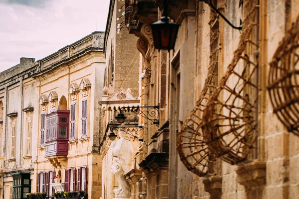 Vista Las Calles Medievales Mdina Isla Malta —  Fotos de Stock
