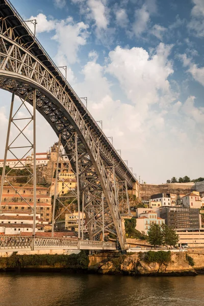 Widok Oporto Mostu Piękną Architekturą Portugalia — Zdjęcie stockowe