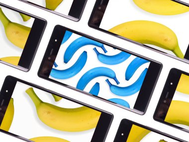 Birden çok akıllı telefon ekran 