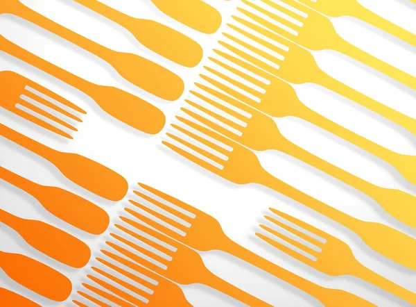 Fork's orange art — Stock Photo, Image