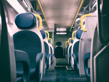 Tren koltuk görünümünü 