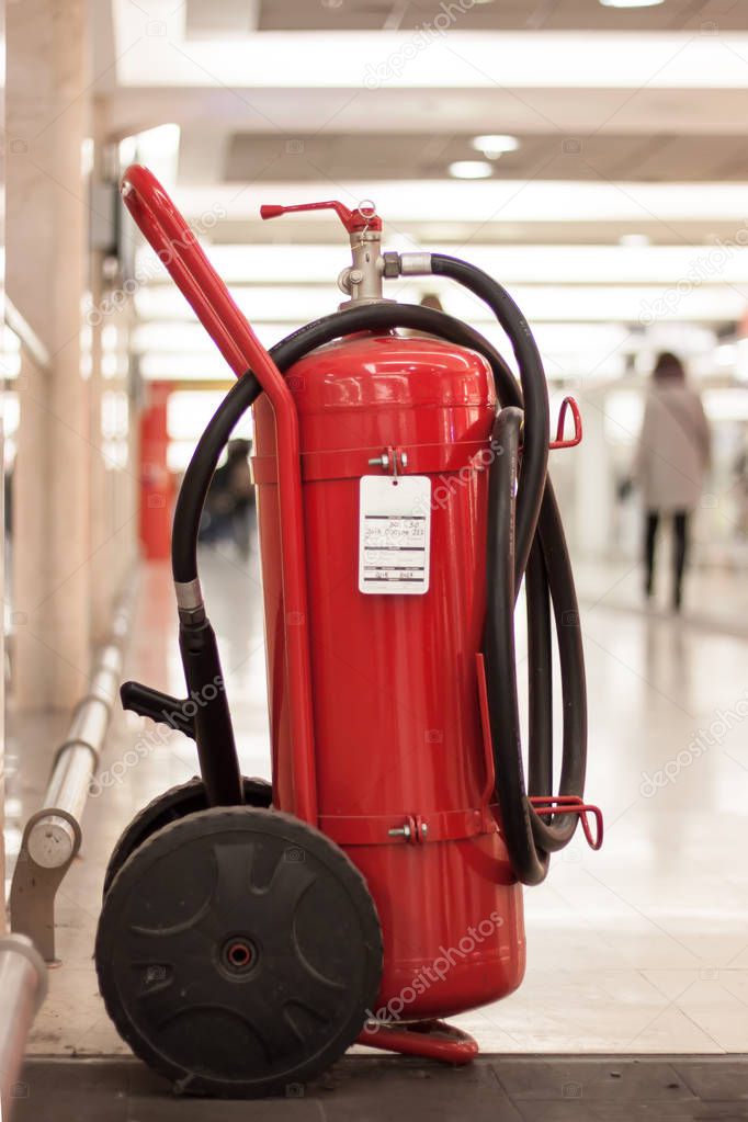 Fire fighting equipment in a station