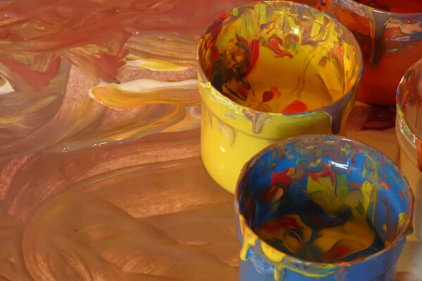 Painting art with multi colors