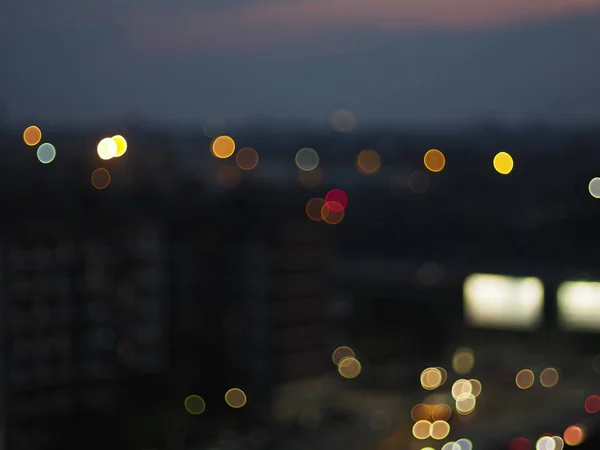 Боке в ночном городе — стоковое фото
