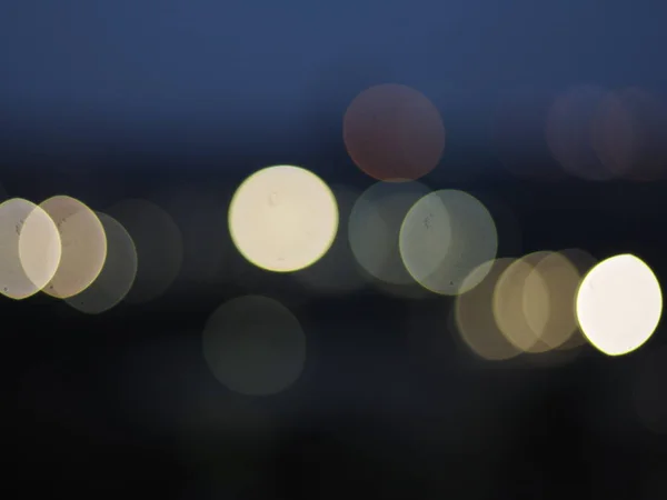 Bir gece şehirde bokeh — Stok fotoğraf