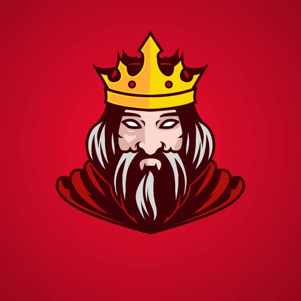 Raja kepala maskot Logo - Stok Vektor