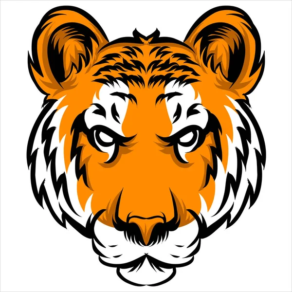Logotipo de la mascota cabeza de tigre — Archivo Imágenes Vectoriales