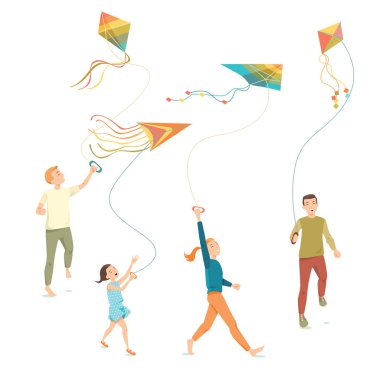 bir uçurtma uçan ile çocuk