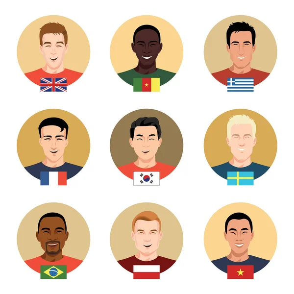 Personnes de différentes nationalités — Image vectorielle