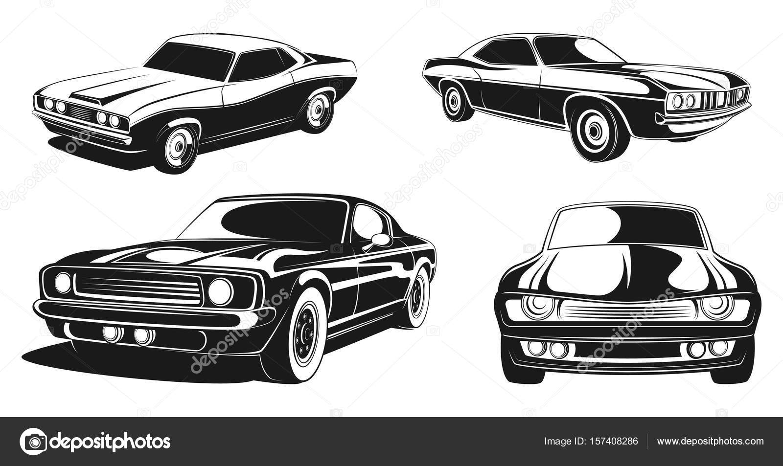 白黒 レトロ 車 イラスト Kuruma