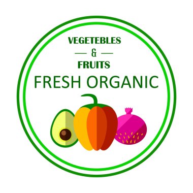 Organik tarım vektör kavramı meyve ile