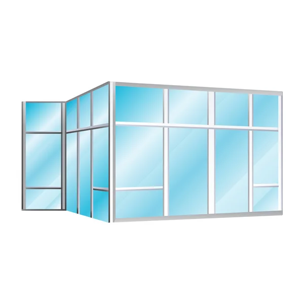 Verglasung Büro-Trennwände Symbol, Vektorillustration — Stockfoto