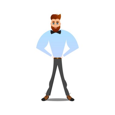 Karakter yaşam tarzı durum gerçek hayatta. İş süreci. İşadamı, ofis çalışanı. EPS 10 vektör.