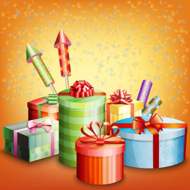 Hediye kutusu ve farklı öğeler