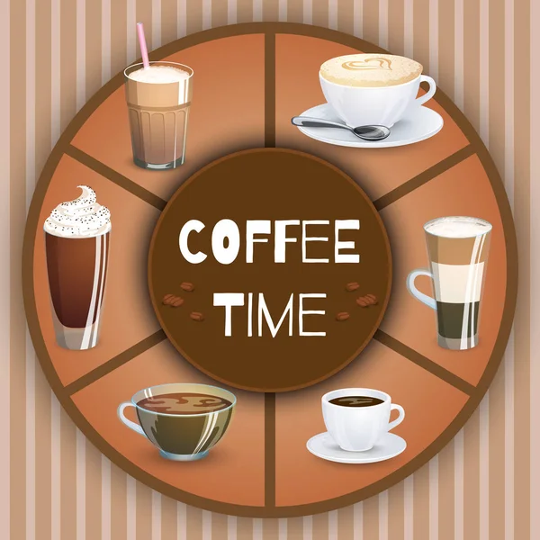 Ilustración con bebidas de café — Foto de Stock
