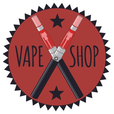 Vape Dükkanı simgesi ve harfler
