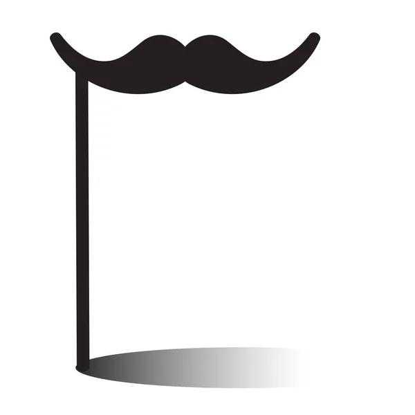 Ikona z wąsami na patyku — Wektor stockowy